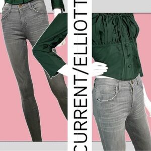 CURRENT/ELLIOTT Stiletto High Waist Gray Fade Skinny Jeans size 28 or 4 6